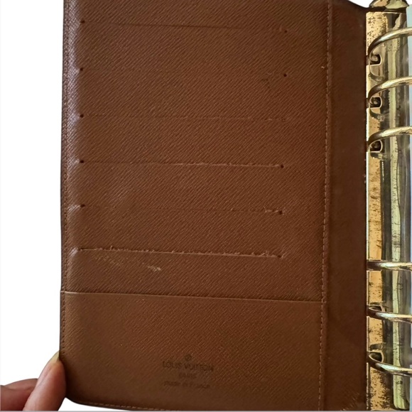 VINTAGE LOUIS VUITTON Brown Monogram Ring Agenda Cover Medium Gold-Tone Hardware - Picture 6 of 14